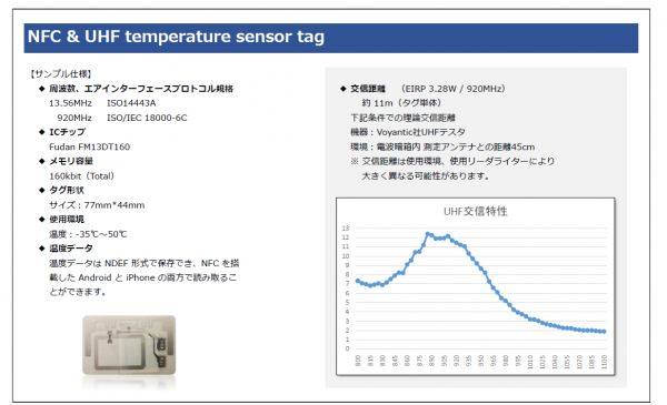 データロガー機能付き温度センサータグ販売開始のお知らせ