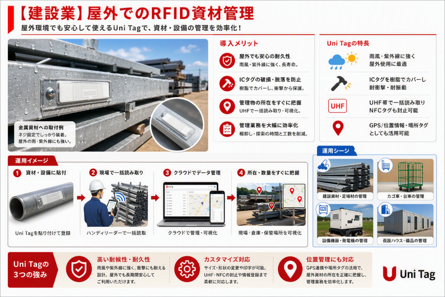 【建設業】屋外でのRFID資材管理